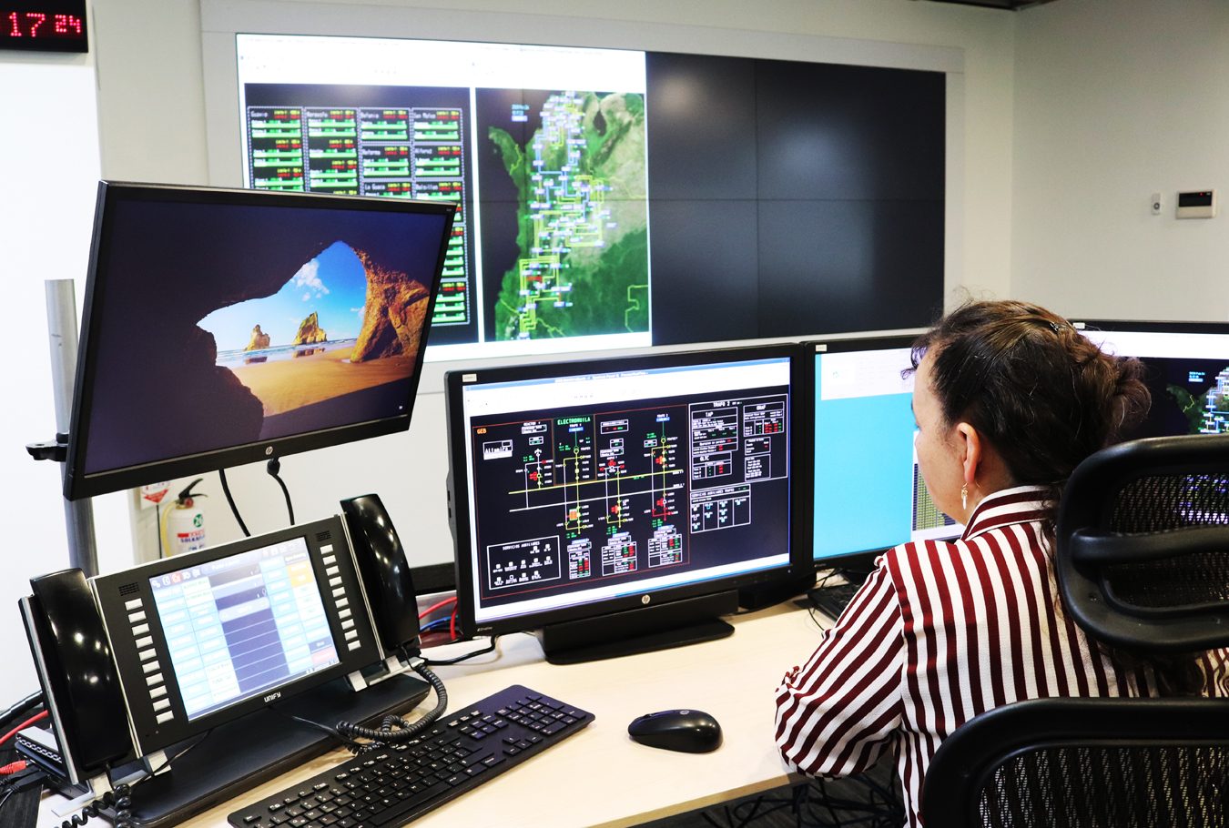 El corazón de nuestra operación es el centro de control donde monitoreamos nuestras líneas de transmisió