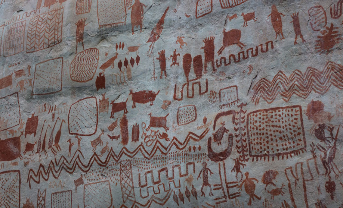 Cuneiform writing.